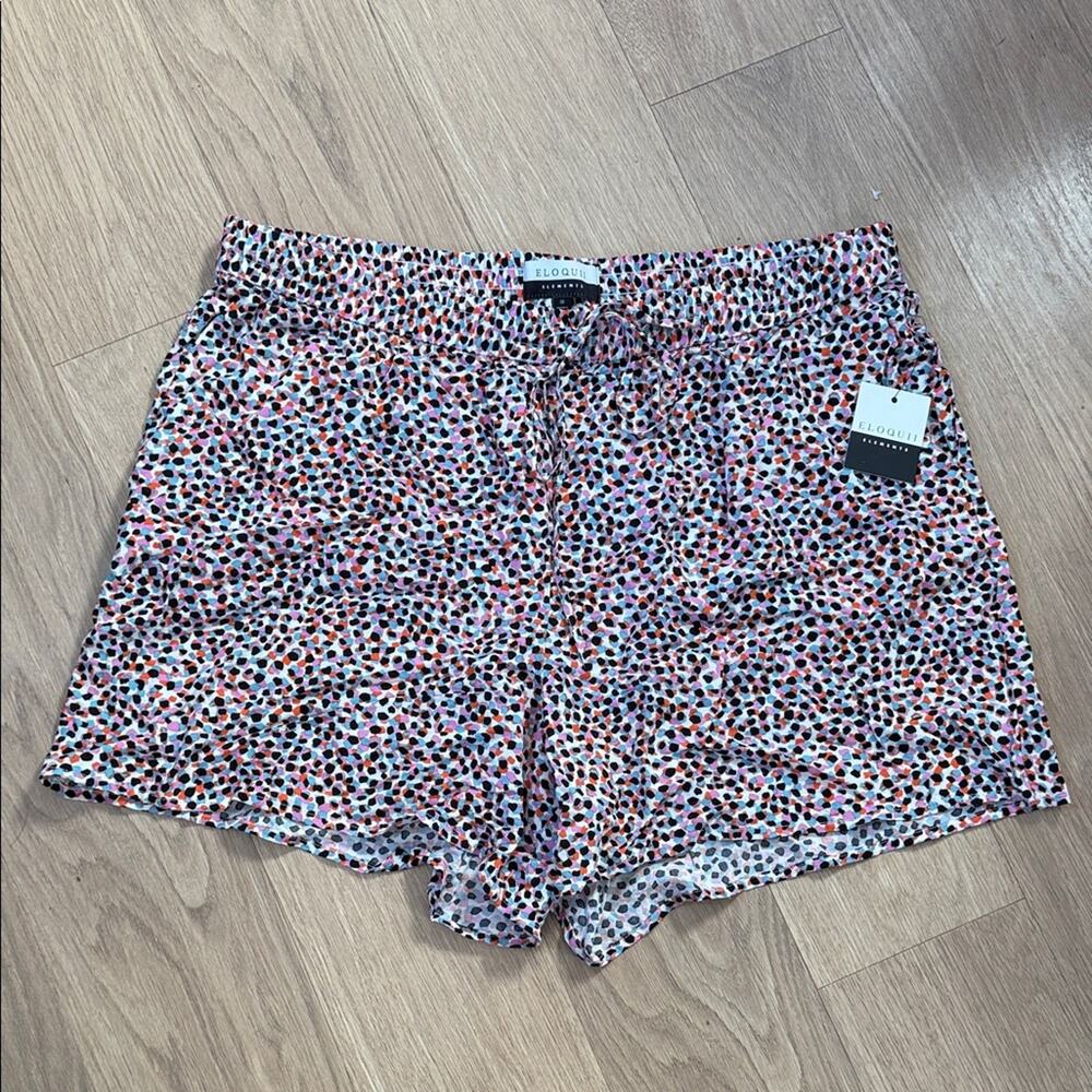 Eloquii Elements Multicolored Polka Dot Pull On Shorts Size 18 NWT!